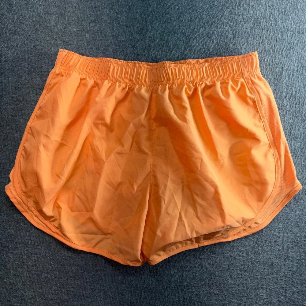 Nike Running Tempo Shorts Orange Lined Athletic Gym Training Women's Large
